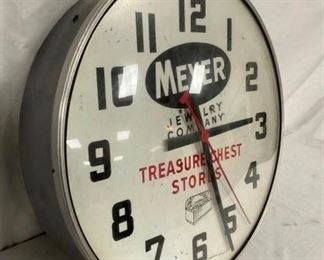 LEFTSIDE 18IN. MEYER JEWELRY CO. CLOCK