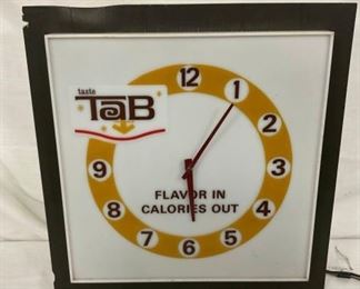 17IN. TASTE TAB PLASTIC FRONT CLOCK