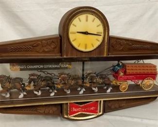 BUDWEISER CLYDESDALE HANGING CLOCK