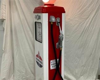 SIDE VIEW CONTEMPORARY GAS PUMP