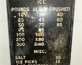 WOODEN PLATFORM PRICES SIGN