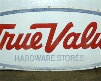 TIN TRUE VALUE HARDWARE SIGN