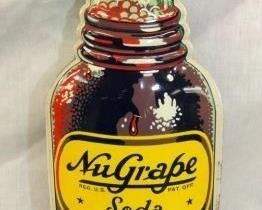 NOS NUGRAPE BOTTLE CONVEX SIGN