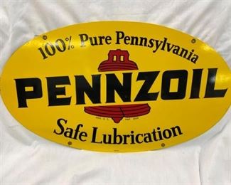 OTHERSIDE PENNZOIL LUBRICATION SIGN