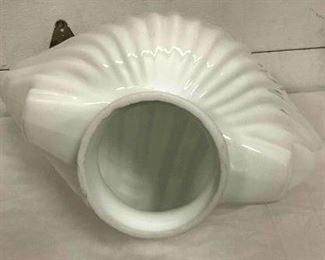 BOTTOM VIEW MILKGLASS SHELL GLOBE