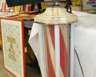 EARLY 1900'S BARBER POLE