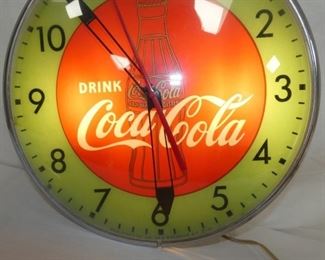 COCA-COLA PAM CLOCK W/BOTTLE 