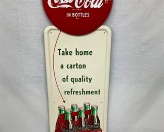 1952 COKE PILASTER SIGN W/ 6PK
