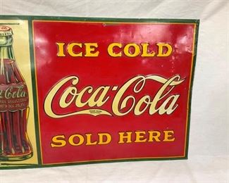 CLOSEUP EMB. COCA COLA SIGN