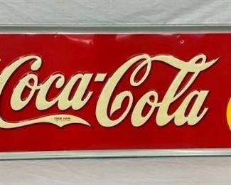 54X18 DRINK COKE SIGN W/ BOTTLE &SUN