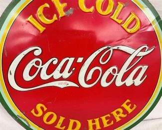 EARLY 1933 COKE ICE COLD SIGN