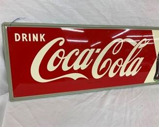 32X12 COCA COLA ARROW SIGN W/ BOTTLE