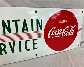 PORC. COKE FOUNTAIN SIGN