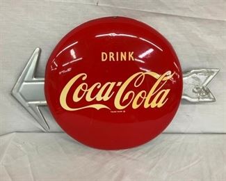 NICE COKE ARROW BUTTON SIGN