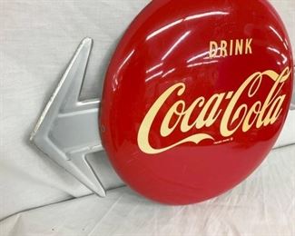 COKE ARROW BUTTON SIGN