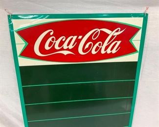 CLOSEUP TOP VIEW COKE MENU