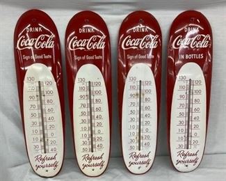 GROUP PICTURE COKE CIGAR THERMOMETERS