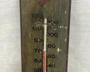 1905 1ST WOODEN COCA COLA THERMOMETER