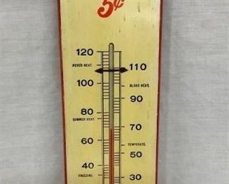 5X21 WOODEN COCA COLA THERMOMETER