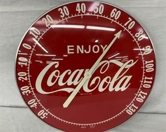 19IN ENJOY COKE ROUND THERMOMETER
