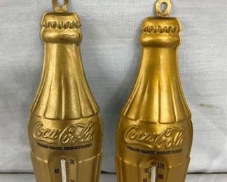 CLOSEUP COKE BOTTLE THERMOMETERS