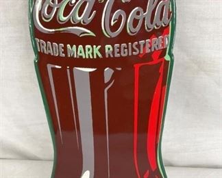 PORC. COKE BOTTLE SIGN 5X17