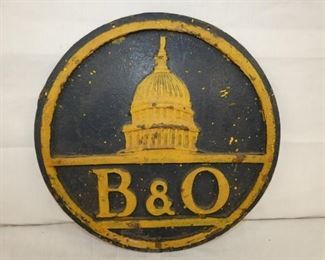13IN B&O RR CAST SIGN