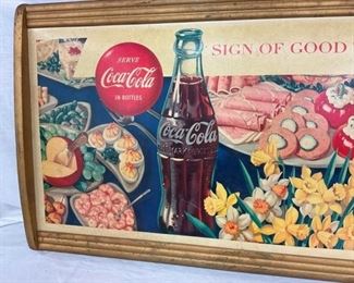 COKE CARDBOARD W/ ORIG. FRAME