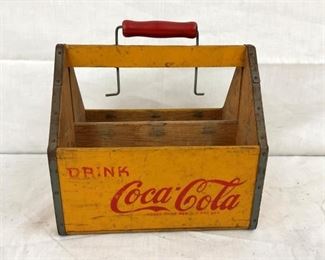 WOODEN COCA COLA CARRIER W/ WINGS