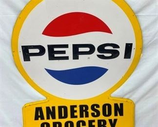 EMB PEPSI ANDERSON GROCERY SIGN