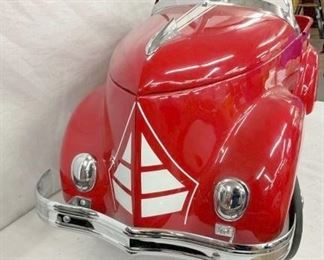FRONT VIEW RESTORED PEDAL CAR