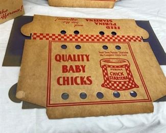PURINA CHICK CARDBOARD BOXES