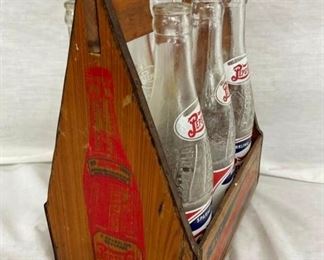 EARLY WOODEN PEPSI DOUBLE DOT CARRIER
