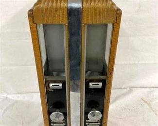 UNUSUAL EARLY DOUBLE PENNY GUM MACHINE