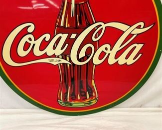 46IN 1936 COCA COLA SIGN W/ BOTTLE