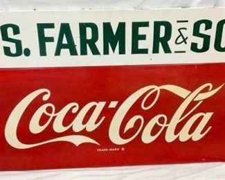 L.S FARMER COKE SLED STATION SIGN