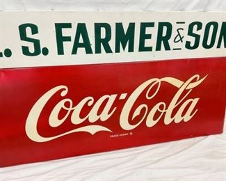 L.S FARMER COKE SLED STATION SIGN