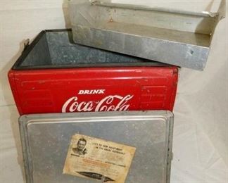 INSIDE VIEW W/ TRAYS AND ORIG. PAPER