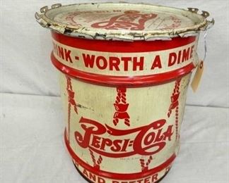 OTHERSIDE PEPSI BARREL W/ ORIG. LID