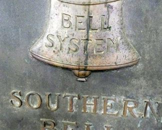 LG BRASS EMB. BELL SYSTEM WALL SIGN