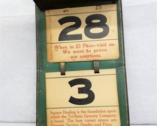 EARLY TRI STATE GROCERY CALENDAR