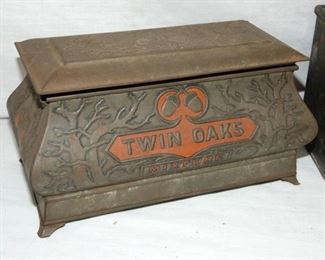 EARLY TWIN OAKS TOB. TIN 8X5