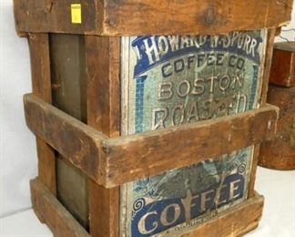 EARLY HOWARD W. SPURR COFFEE TIN
