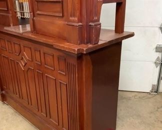 BOTTOM VIEW WALNUT TELLER STATION 