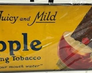 RJ REYNOLDS APPLE CHEWING TOB. BANNER 