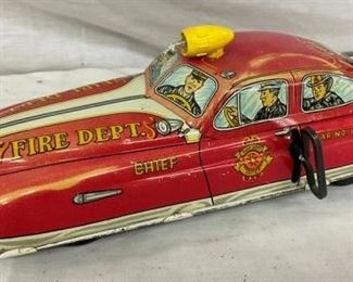 MARX KEYWIND FIRE CHIEF CAR 