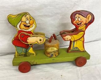 1937 FISHER PRICE DOC/DOPEY PULL  TOY