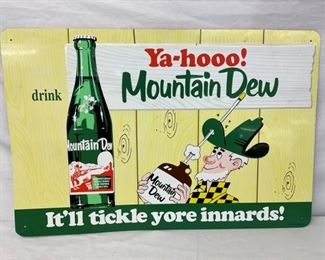 EMB. CONTEMPORARY YAHOO MT. DEW SIGN 
