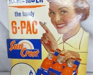 EARLY SUNCREST ADV. CARDBOARD W/ CARTON