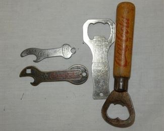 VARIOUS EARLY COKE BOTTLE OPENERS
